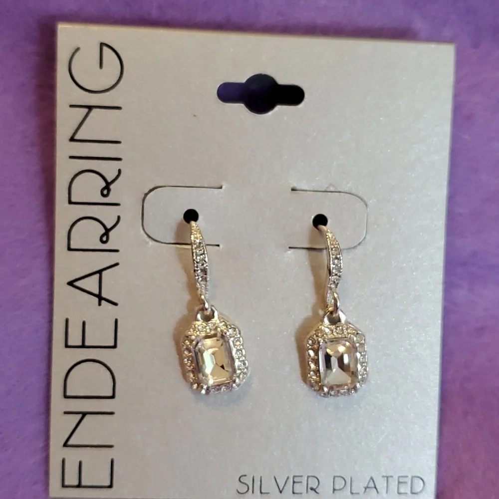 Silver Plated Crystal Earrings